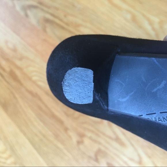 Stuart Weitzman Black Suede Kitten Heel Pumps - Picture 12 of 12